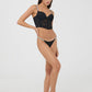 Women's Rhinestone Strap Floral Lace Thong