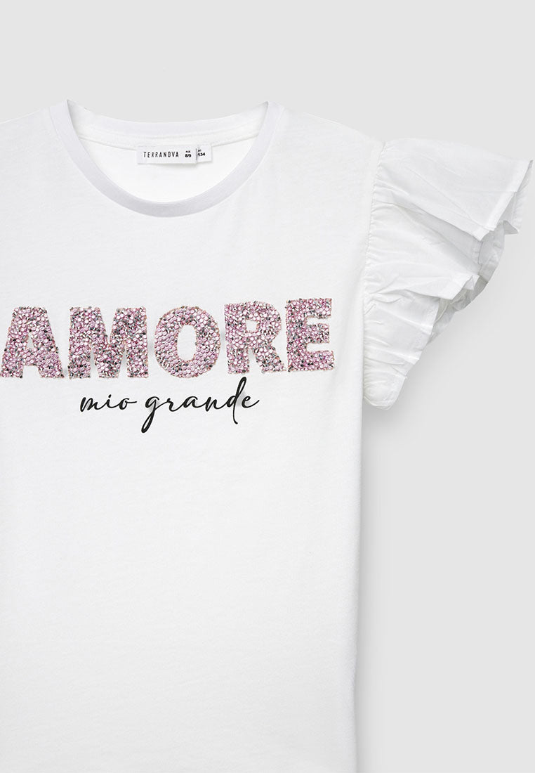 Kids Girls Short-sleeved T-shirt