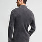 Men's Ribbed Zip-Up Cardigan
