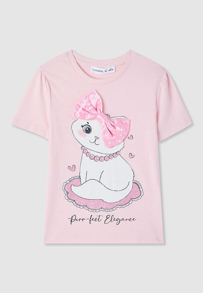 Kids Girls Short-sleeved T-shirt