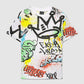 All-over Graffiti Print T-shirt