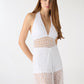 Women's Lace Halter Maxi Dress