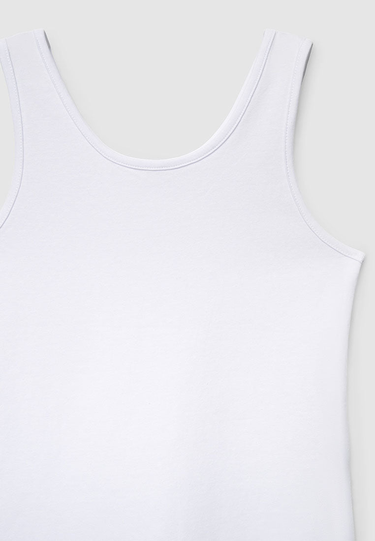 Wide-strap solid-colour Top for Girls