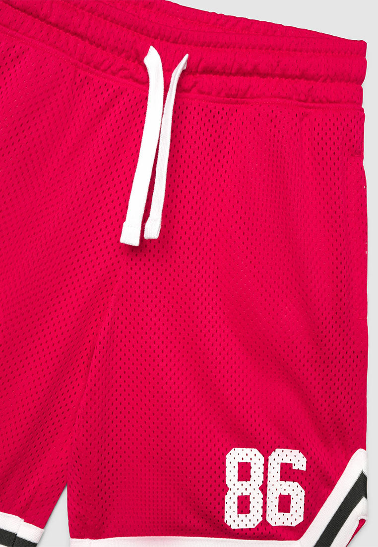 Mesh Tracksuit Short with Print for Boys
