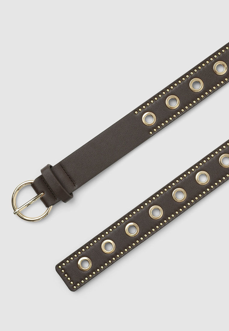Women's Belt with studs and eyelets