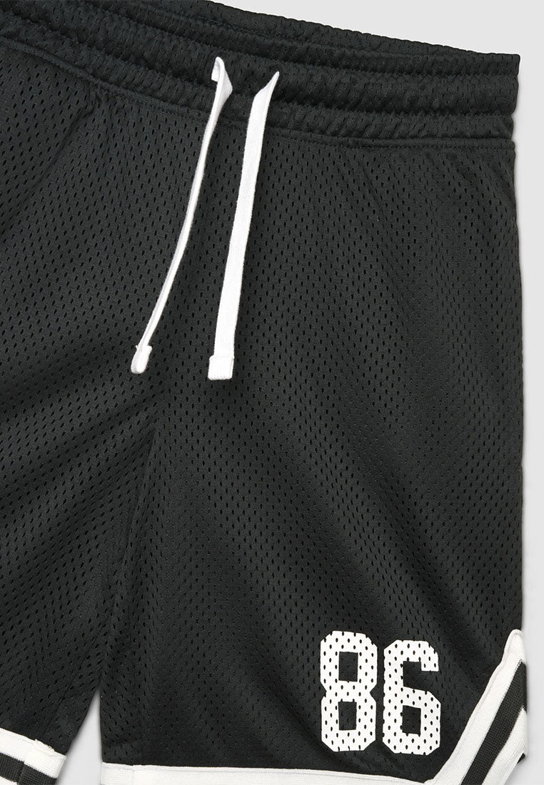 Mesh Tracksuit Short with Print for Boys