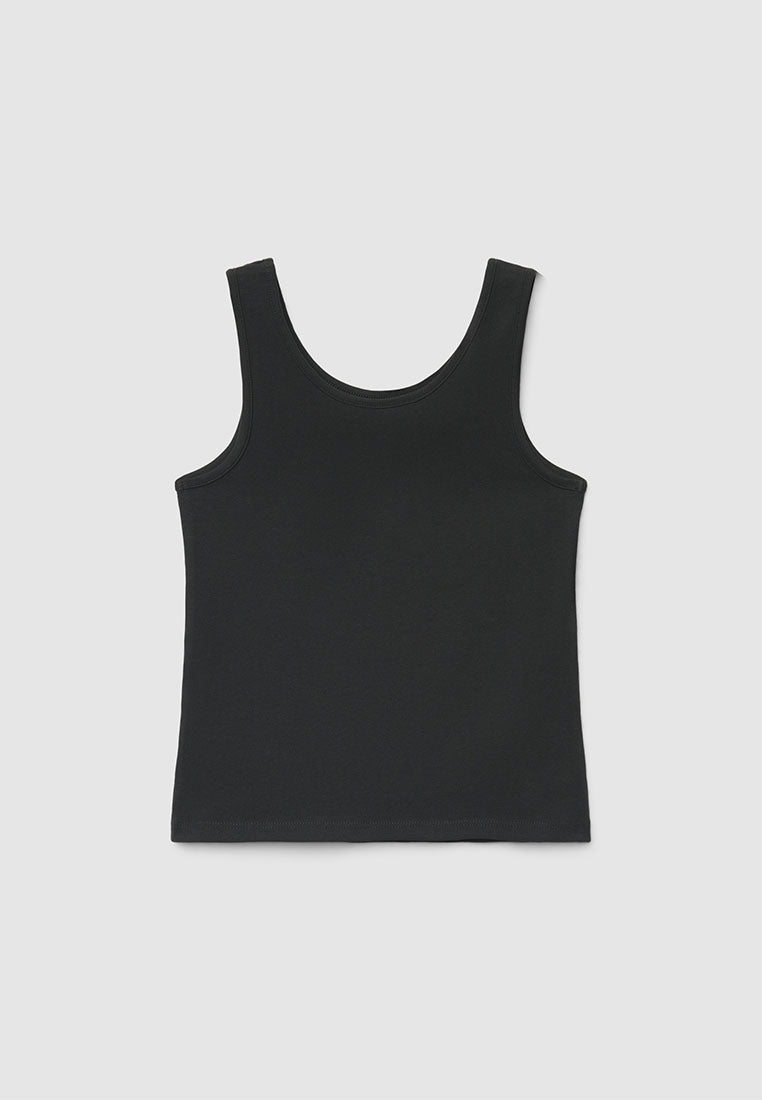 Wide-strap solid-colour Top for Girls