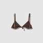 Women's Animal Print Triangle Bikini Top