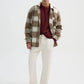 Men's Padded checked shirt jacket