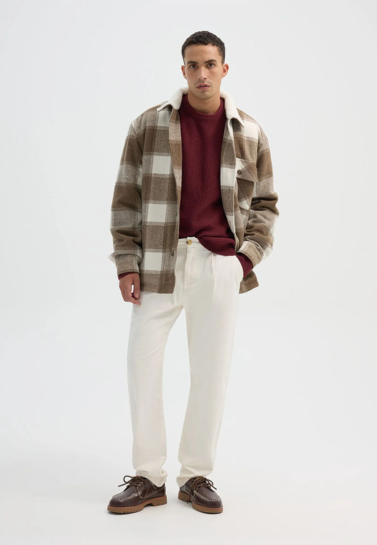 Men's Padded checked shirt jacket