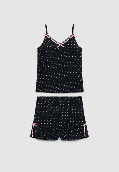Women's Polka dots Pajama Set