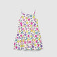 Smiley Print Ruffle Dress for Girls