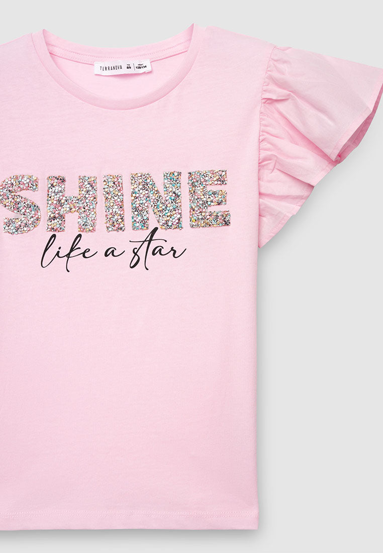 Kids Girls Short-sleeved T-shirt