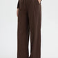 Women's Wide-leg corduroy trousers with belt