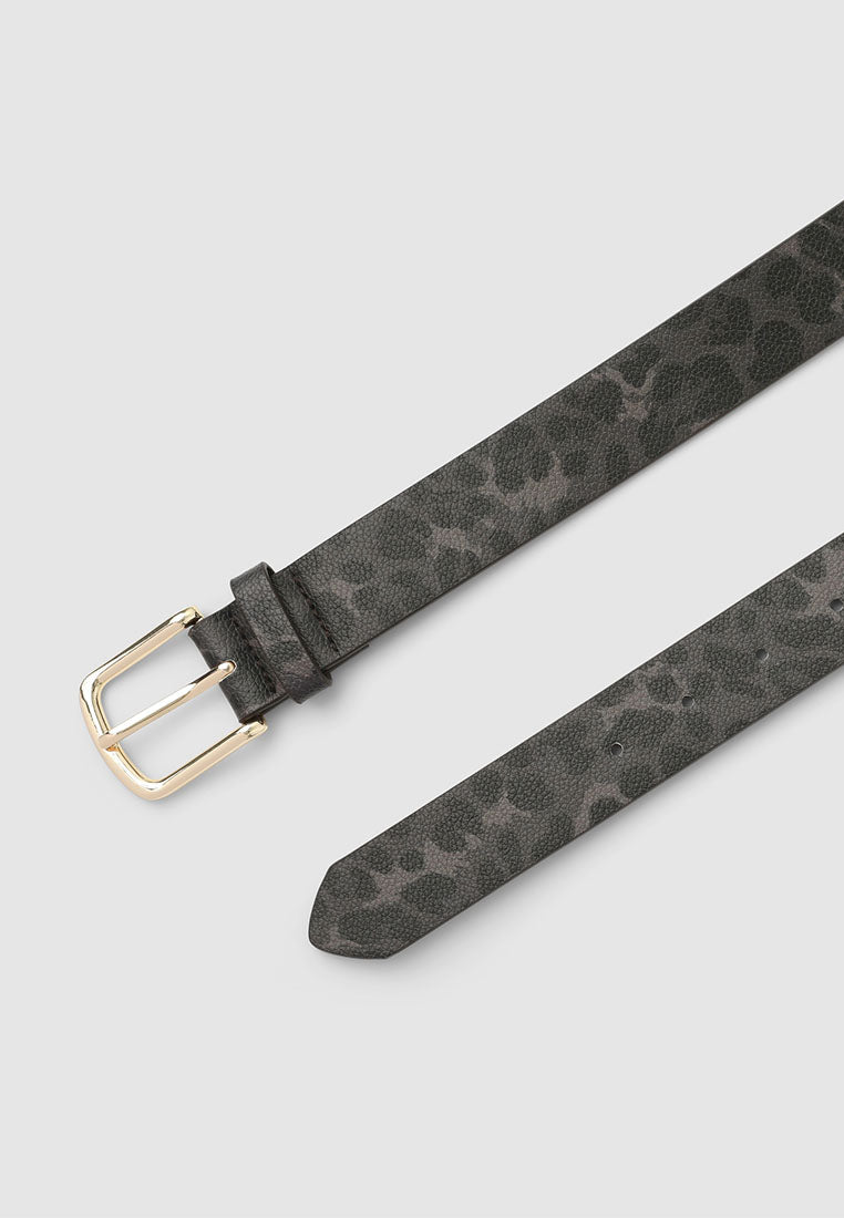Women's Animal print belt with buckle