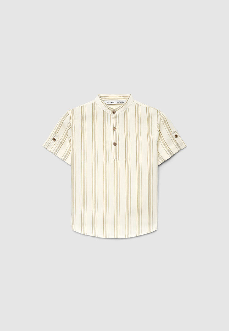 Striped Short-Sleeve Shirt for Boys