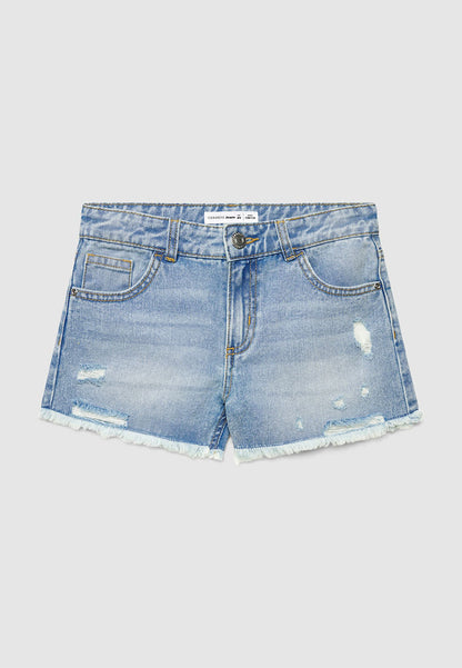 Ripped Denim Shorts for Girls