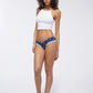Women's Heart Print Lace-Trimmed Brazilian Slip