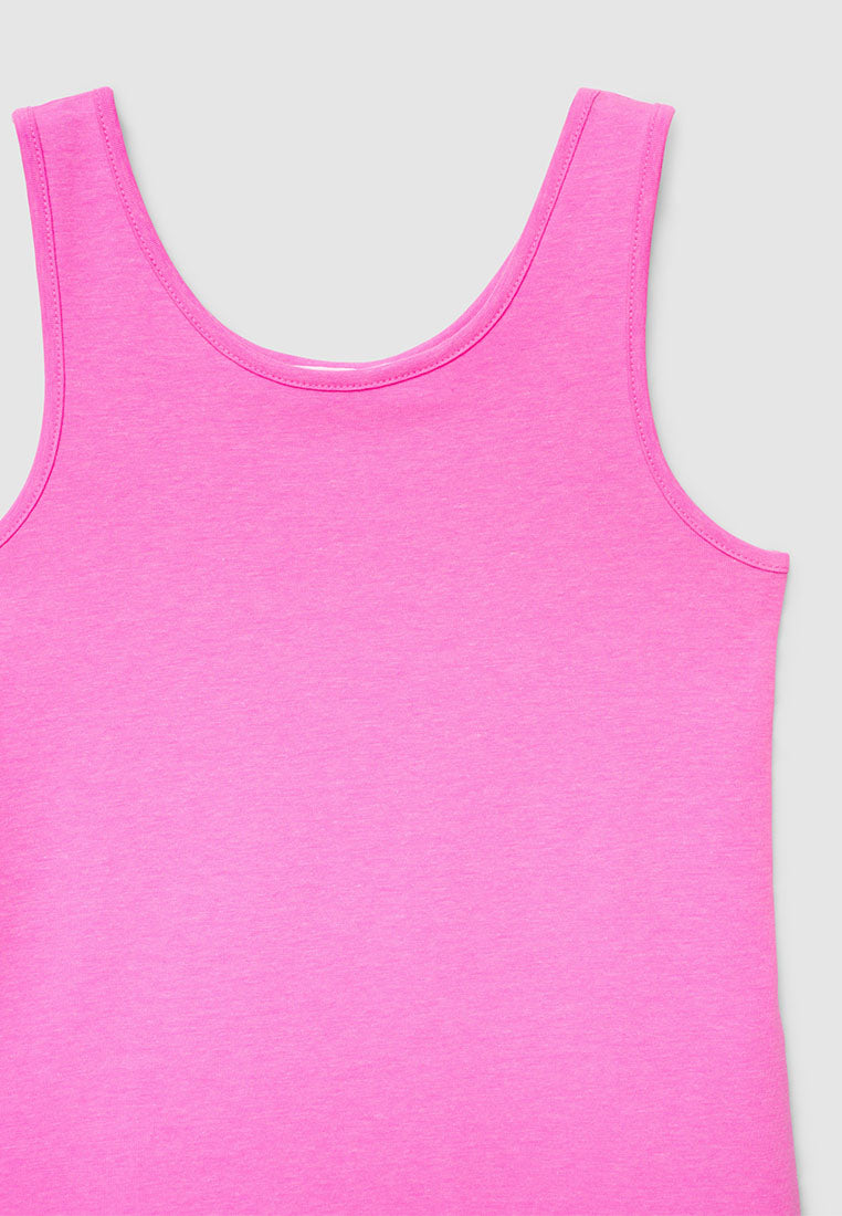 Wide-strap solid-colour Top for Girls