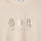 Women's Printed T-shirt with fringed edges