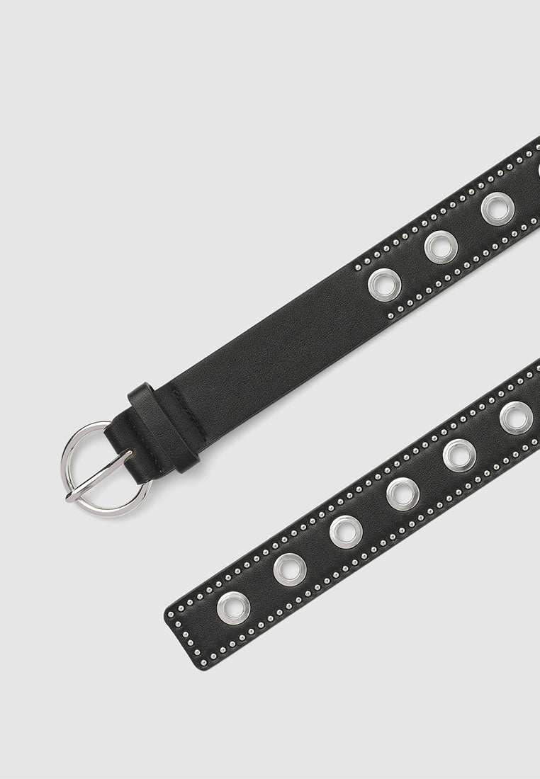 Women's Belt with studs and eyelets