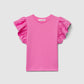 Sangallo Ruffle Sleeve T-Shirt for Girls