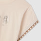 Women's Printed T-shirt with fringed edges