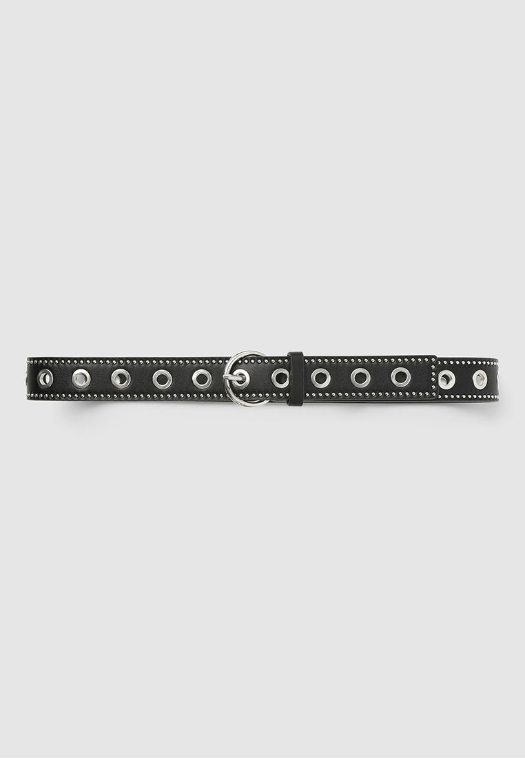 Women's Belt with studs and eyelets