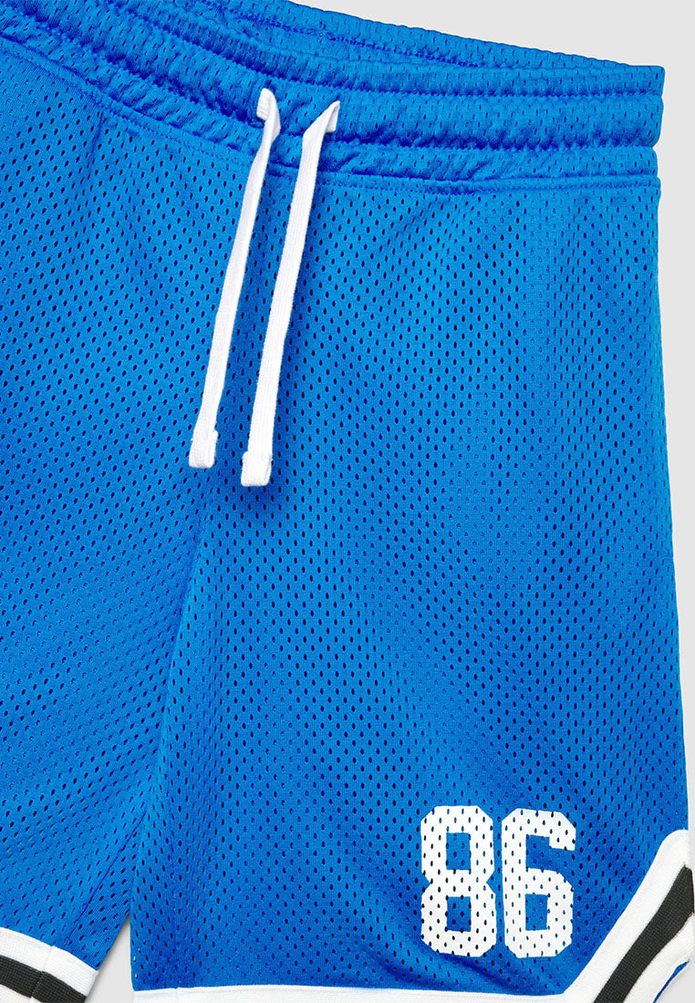 Mesh Tracksuit Short with Print for Boys