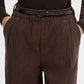 Women's Wide-leg corduroy trousers with belt