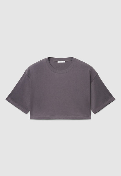 Solid Colour Crop Top T-shirt