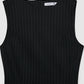 Women's Pinstripe Sleeveless Mini Dress