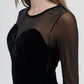 Women's Bodysuit with cups and sheer panels