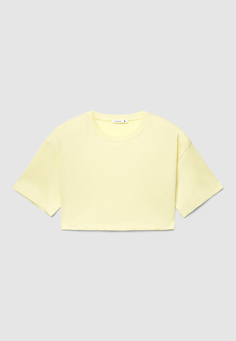 Solid Colour Crop Top T-shirt