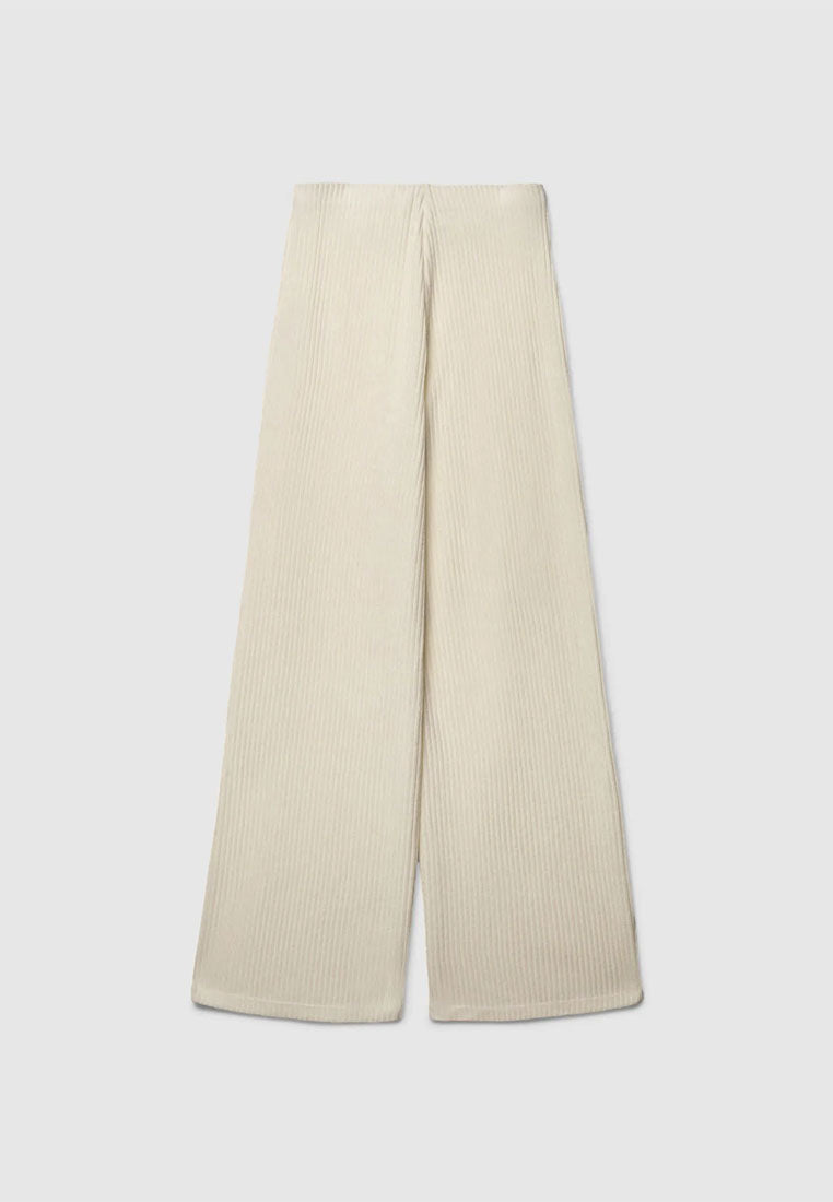 Women's Ribbed Maxi Wide Leg Trousers