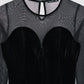 Women's Bodysuit with cups and sheer panels