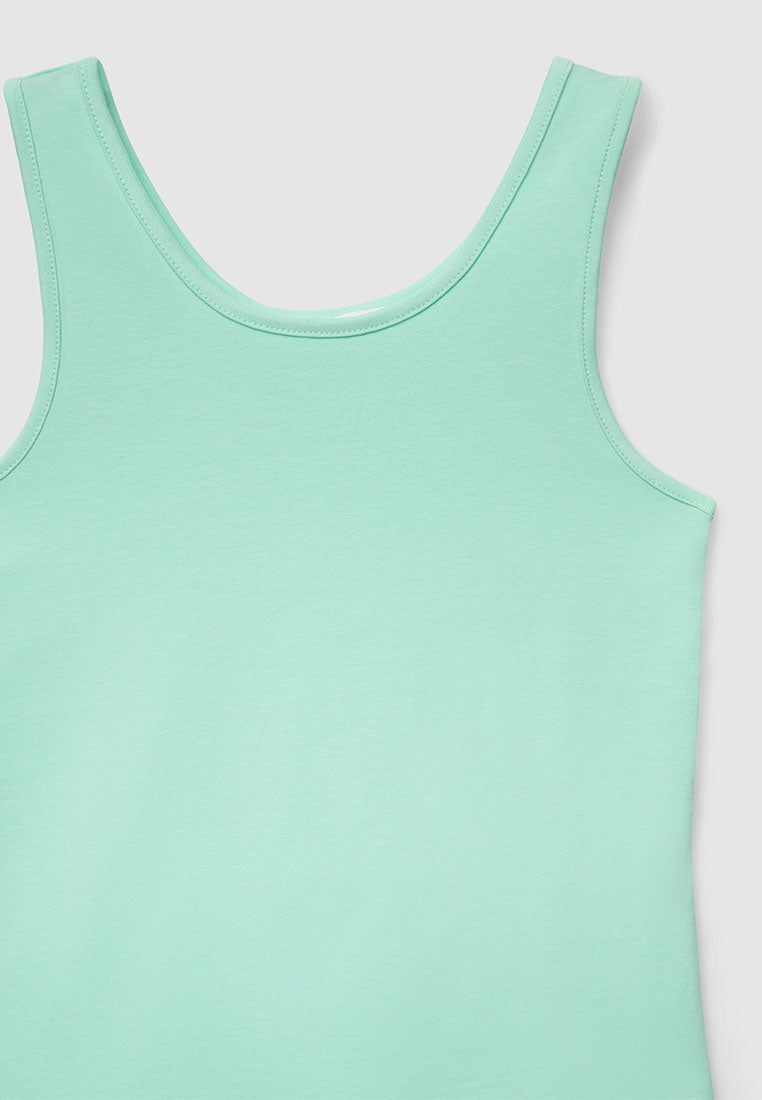 Wide-strap solid-colour Top for Girls