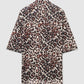Women's Leopard Print Short-Sleeve Shirt