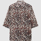 Women's Leopard Print Short-Sleeve Shirt