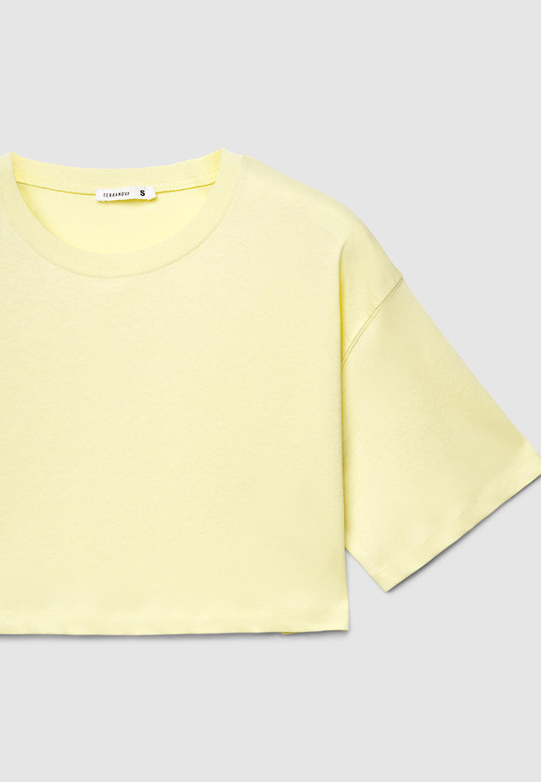 Solid Colour Crop Top T-shirt