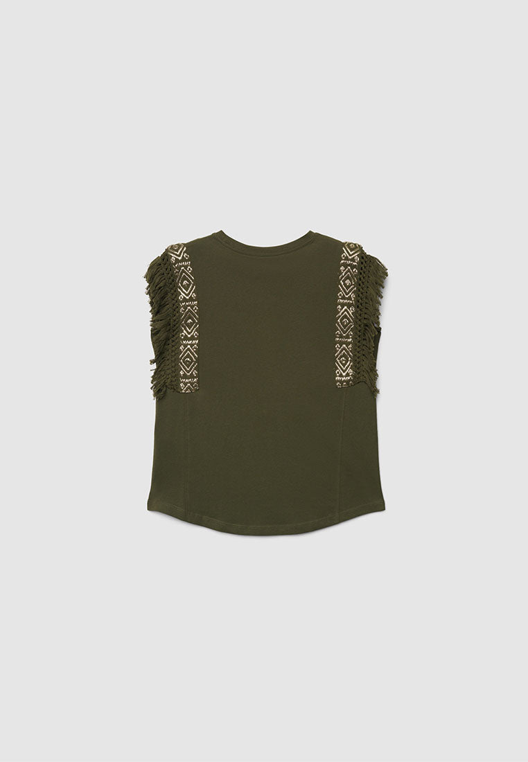 Women's Loose-fitting T-shirt with Embroidery
