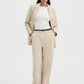 Women's Wide-leg corduroy trousers with belt