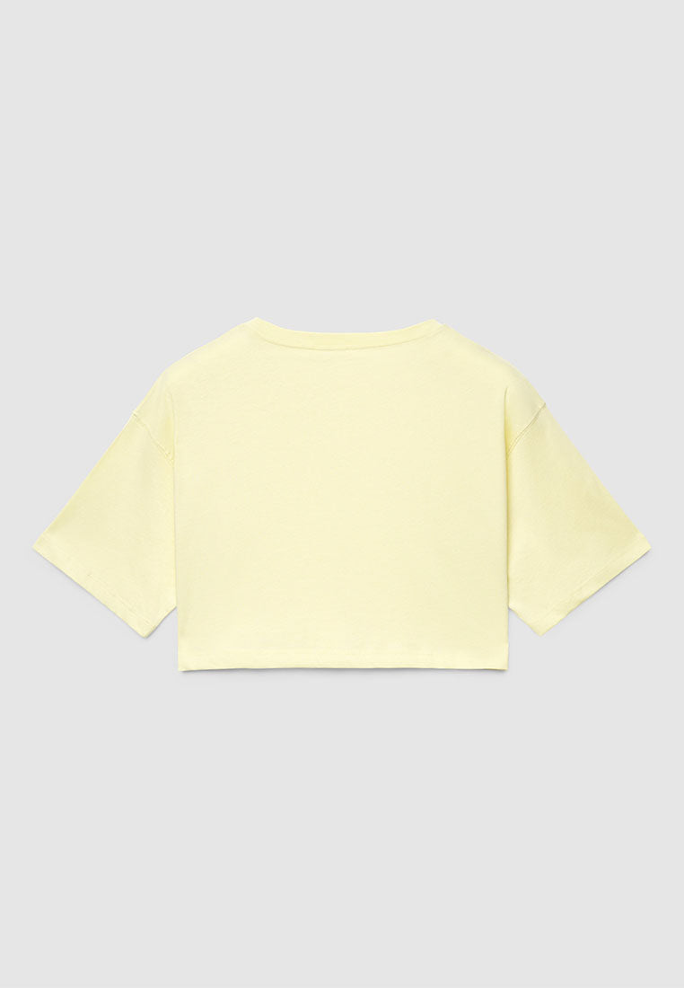 Solid Colour Crop Top T-shirt