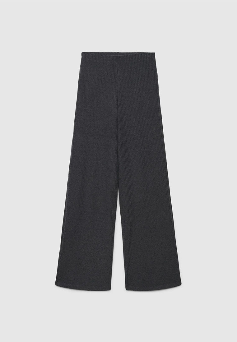 Women's Ribbed Maxi Wide Leg Trousers