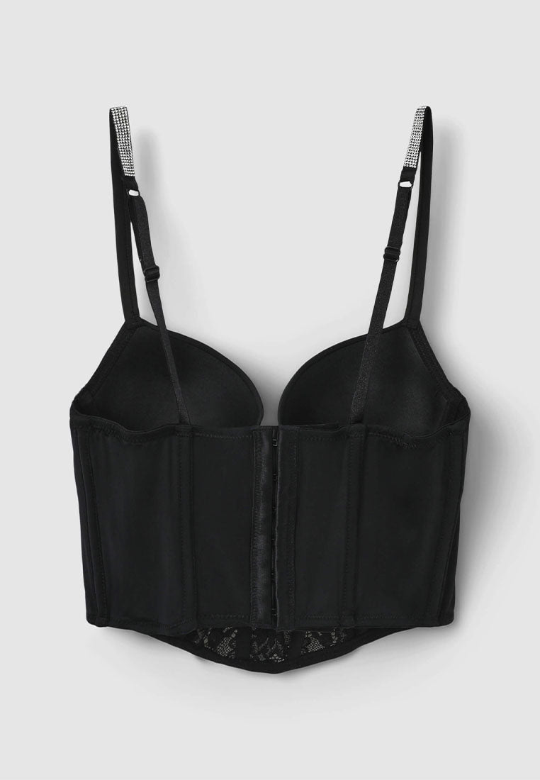 Women's Rhinestone Bustier Corset Top