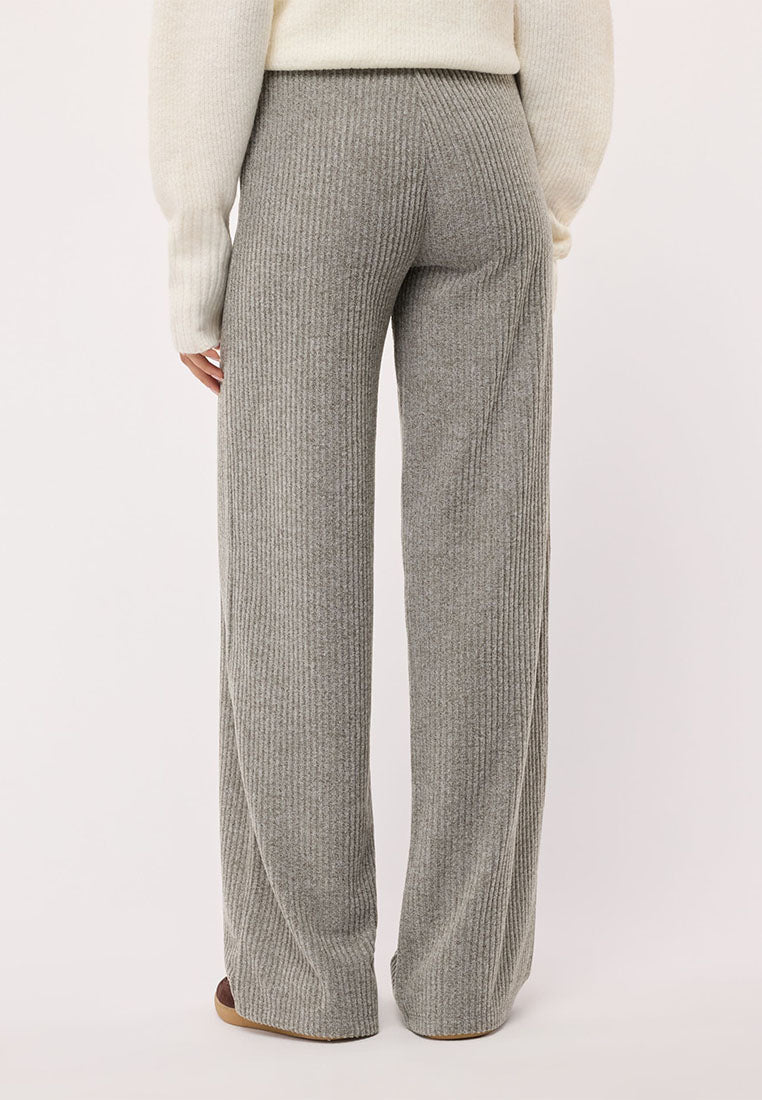 Women's Ribbed Maxi Wide Leg Trousers