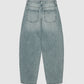 Women's Sparkly Barrel Leg Tapered Jeans