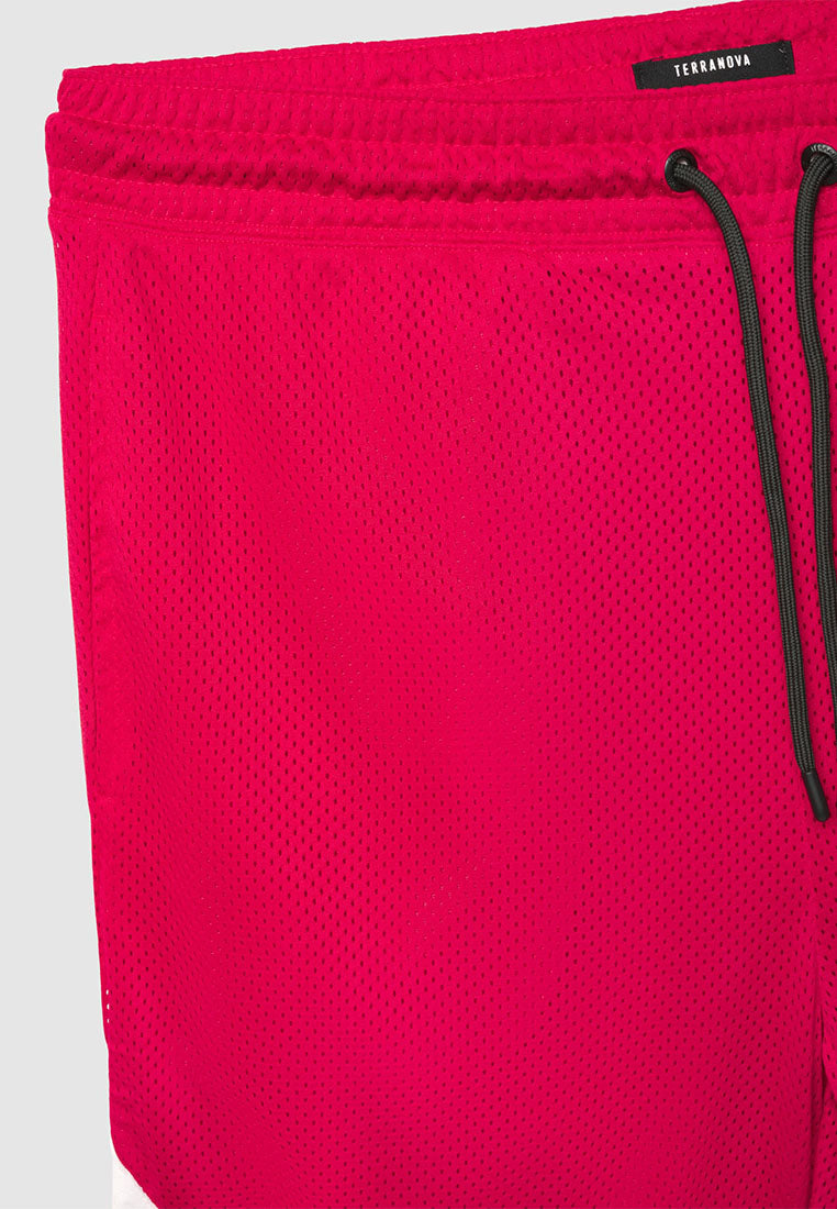 Men's Contrast Striped Basketball Shorts