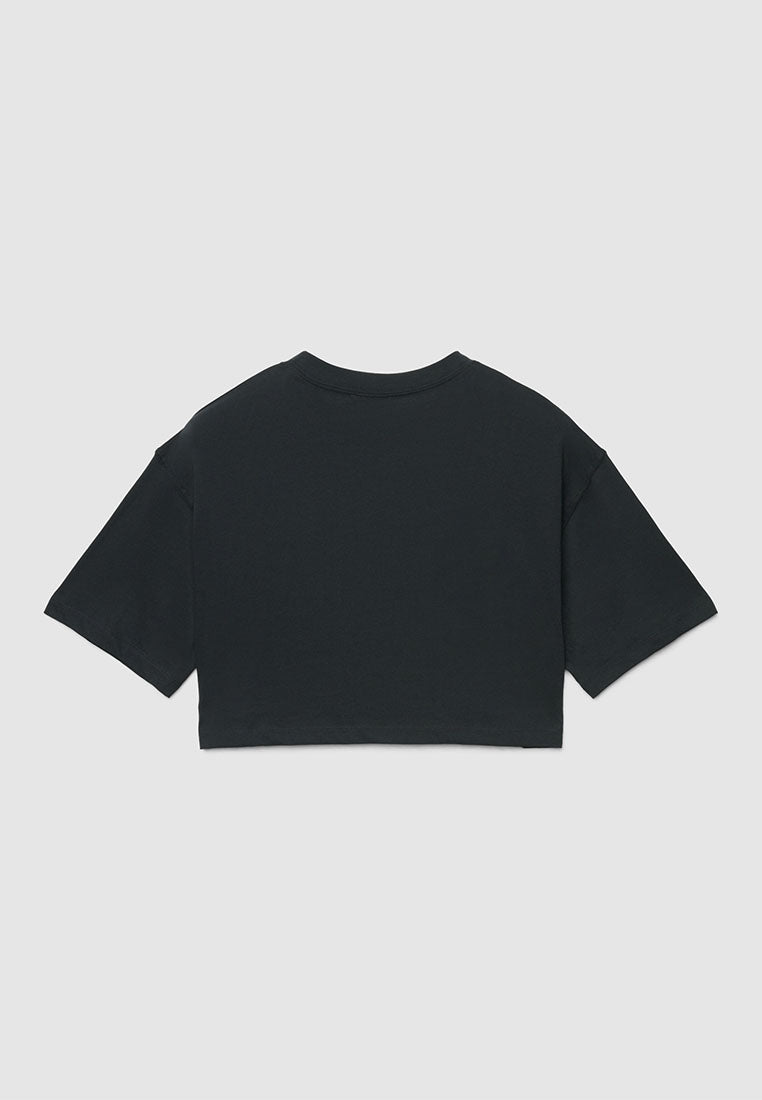 Solid Colour Crop Top T-shirt