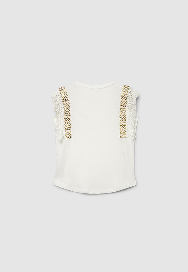 Women's Loose-fitting T-shirt with Embroidery